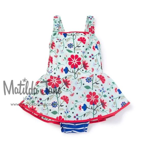 Matilda Jane Other - Size 3-6 Month Matilda Jane Americana Bubble Romper ruffle dress red blue floral